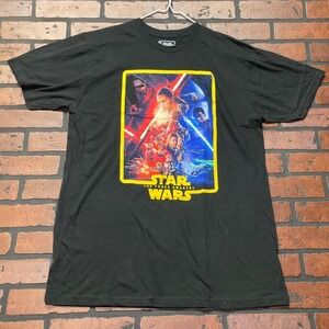 Star Wars The Force Awakens Graphic T-Shirt Black XL 100% Cotton Premier‎ Dates